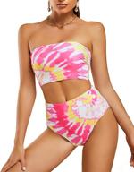 saodimallsu waisted bandeau swimsuit striped women's clothing at swimsuits & cover ups logo