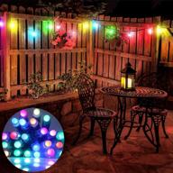 color changing solar rope and string lights - waterproof 50 led outdoor lighting with usb power and remote control for parties, weddings, holidays, and home decor logo