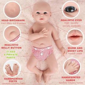 img 1 attached to Реалистичная 19-дюймовая полностью силиконовая кукла IVITA - мягкие куклы для новорожденных девочек для реалистичных игр