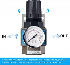 img 2 attached to NANPU 3/8" NPT Air Compressor Regulator With Steel-Protected Dial Gauge And Metal Bracket - Ideal For Pneumatic Tools At 150 Psi