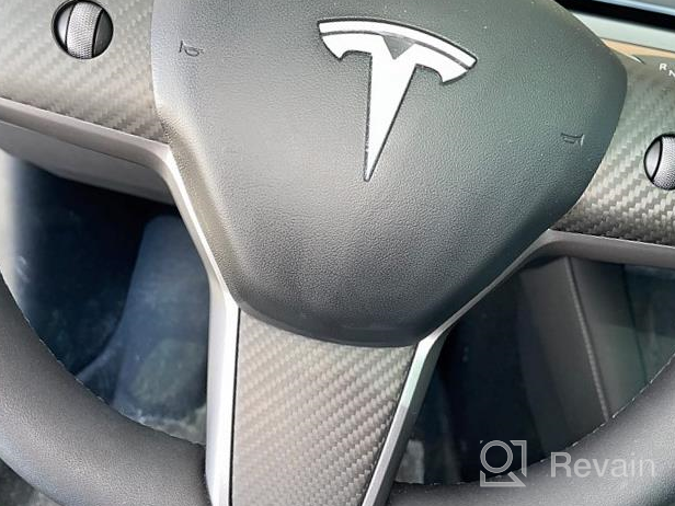 img 1 attached to Real Carbon Fiber Center Console Wrap For Tesla Model 3/Y - Stylish Decoration Cover With Armrest, Cup Holder Box, And Trim Accessories (Center Console) review by Noah Warneking