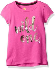 img 1 attached to Carhartt Girls Little Sleeve Medium Girls' Clothing : Tops, Tees & Blouses