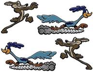 5 inch sticker decal die cut graphic set of coyote and road runner - car & laptop sticker pair логотип