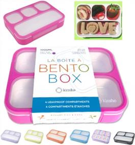 img 4 attached to 4 Compartment BPA Free Bento Lunch Box For Girls, Kids & Adults - Food & Microwave Safe Snack Containers - Perfect For School, Pre-School And Daycare Lunches Pink Rose