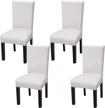 stretchable and washable dining chair seat covers - 4 pack suitable for hotel, dining room, weddings and banquets by fuloon logo