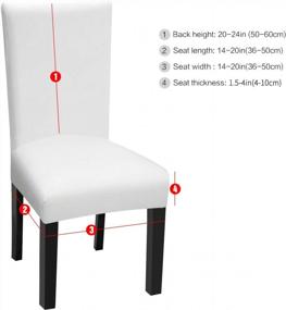 img 2 attached to Stretchable And Washable Dining Chair Seat Covers - 4 Pack Suitable For Hotel, Dining Room, Weddings And Banquets By Fuloon