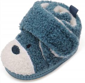 img 4 attached to ESTAMICO Non-Slip Fleece Cozy Boots - Perfect Winter Socks For Newborn Baby Boys & Girls!