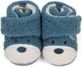 img 3 attached to ESTAMICO Non-Slip Fleece Cozy Boots - Perfect Winter Socks For Newborn Baby Boys & Girls!