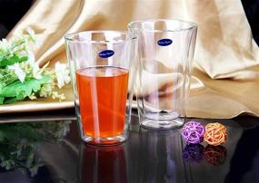 img 2 attached to Enjoy Your Favorite Beverages In Style With Amlong Crystal Double Wall Glass Tumbler - Set Of 2 (14 Oz)