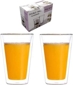 img 3 attached to Enjoy Your Favorite Beverages In Style With Amlong Crystal Double Wall Glass Tumbler - Set Of 2 (14 Oz)