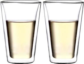 img 4 attached to Enjoy Your Favorite Beverages In Style With Amlong Crystal Double Wall Glass Tumbler - Set Of 2 (14 Oz)