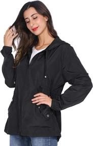img 1 attached to 🧥 JTANIB Lightweight Waterproof Windbreaker: Stylish Women's Clothing in Coats, Jackets & Vests