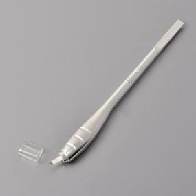 img 1 attached to 5 шт одноразовая ручка для микроблейдинга со стерильными лезвиями - CHUSE M66 12 наклонных (серебро)