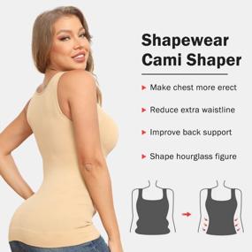 img 1 attached to Women'S Shapewear Tank Top With Built-In Bra And Tummy Control For Slimming & Shaping