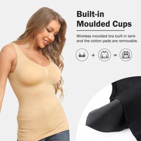 img 3 attached to Women'S Shapewear Tank Top With Built-In Bra And Tummy Control For Slimming & Shaping