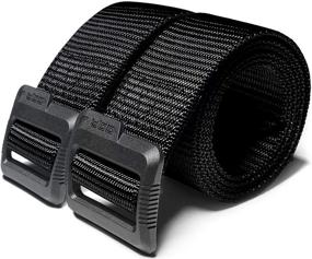 img 4 attached to Military-Style Tactical Belt With Quick-Release Buckle And Heavy-Duty Webbing - Available In 1 Or 2 Pack For EDC