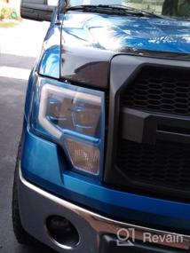img 8 attached to 09-14 Ford F150 DRL LED Tube Dual Projector Headlights - AlphaRex Base Model Jet Black With Smoke Lens