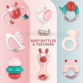img 3 attached to Набор игрушек-погремушек из 8 шт. - идеальный подарок для новорожденных девочек 3-12 месяцев!