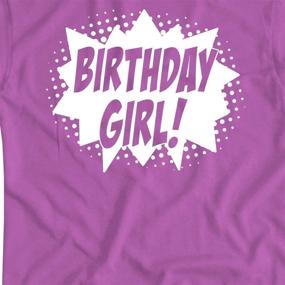 img 2 attached to 🎉 Superhero Birthday Girls' Clothing - Tops, Tees & Blouses by Happy Family Clothing