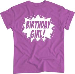 img 3 attached to 🎉 Superhero Birthday Girls' Clothing - Tops, Tees & Blouses by Happy Family Clothing