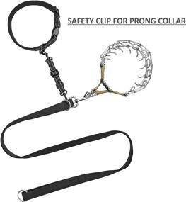 img 1 attached to 🐾 Reflective Safety Clip for Prong Collar - Adjustable Dog Collar Attachment for Enhanced Control and Support