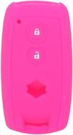 🔑 segaden silicone cover case for suzuki 2 button smart remote key fob cv4544 rose - protector holder skin jacket logo