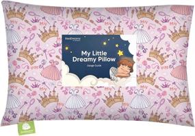 img 4 attached to Organic Cotton Toddler Pillow With Pillowcase 13X18 - My Little Dreamy Kids Sleeping Pillow, Travel Mini Bed Pillows For Children (Dear Princess)