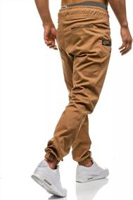 img 2 attached to Stretchy Slim Fit Men'S Cargo Jogger Sweatpants For Athletic Hiking And Long-Term Wear