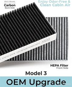 img 3 attached to 🚗 EVNV Tesla Model 3 HEPA Air Filter - Breathe Clean, Fresh Air - OEM Replacement Cabin Air Filter Set & Tools - 2 Pack