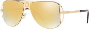 img 4 attached to Versace VE2212 Gold Brown Mirror