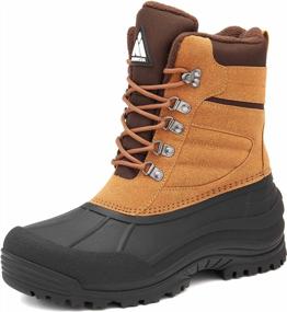 img 4 attached to Stay Warm And Safe In Men'S Insulated Waterproof Snow Boots - Perfect For Work, Hiking And Cold Weather Outdoor Activities