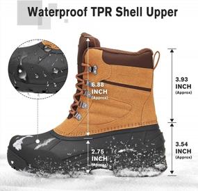 img 3 attached to Stay Warm And Safe In Men'S Insulated Waterproof Snow Boots - Perfect For Work, Hiking And Cold Weather Outdoor Activities