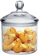 🍪 vinkoe kitchen clear acrylic airtight cookie jar - versatile 40 oz container for nuts, cookies, candy, and chocolate логотип