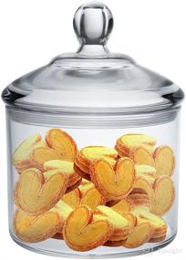 img 3 attached to 🍪 Vinkoe Kitchen Clear Acrylic Airtight Cookie Jar - Versatile 40 OZ Container for Nuts, Cookies, Candy, and Chocolate