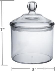 img 1 attached to 🍪 Vinkoe Kitchen Clear Acrylic Airtight Cookie Jar - Versatile 40 OZ Container for Nuts, Cookies, Candy, and Chocolate