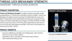 img 2 attached to Medium Strength Anaerobic Threadlocking Adhesive, 1.96 Oz Bottle - KYNETX Thread Lock Breakaway