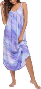 img 2 attached to Ekouaer Nightgown Sleepwear Sleeveless Nightshirt Women's Clothing via Lingerie, Sleep & Lounge