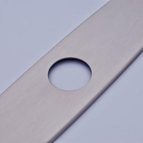 img 2 attached to Fapully 10.23'' Kitchen Sink Faucet Hole Cover Deck Plate Escutcheon Brushed Nickel
