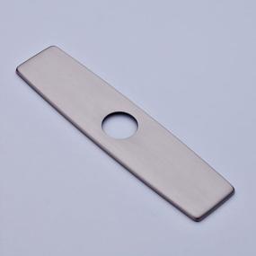 img 3 attached to Fapully 10.23'' Kitchen Sink Faucet Hole Cover Deck Plate Escutcheon Brushed Nickel