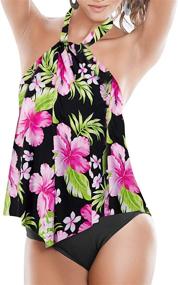 img 4 attached to Upopby Swimsuits Backless Swimwear Monokini Women's Clothing via Swimsuits & Cover Ups