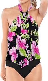 img 1 attached to Upopby Swimsuits Backless Swimwear Monokini Women's Clothing via Swimsuits & Cover Ups