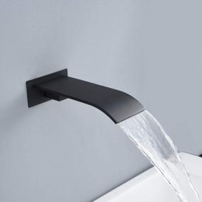 img 1 attached to Sumerain Black Tub & Shower Faucet Set W/ Anti-Scald Pressure Balance Valve, Waterfall Spout & 8" Rain Head