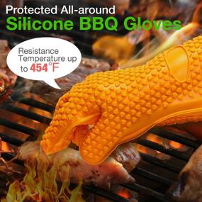 img 3 attached to Value-Packed BBQ Accessory Set: Includes 3-Piece Silicone Gloves, Meat Shredder, Silicone Baster For Cooking Success - Housmile