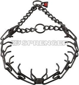 img 1 attached to 🔗 Herm Sprenger Ultra-Plus Prong Collar: Black Stainless Steel, Center-Plate & Assembly Chain, 3.2mm x 23 inches