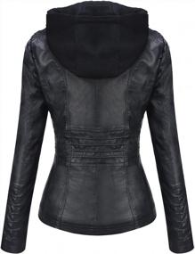 img 3 attached to Tanming Women'S Faux Leather Jackets With Removable Hood