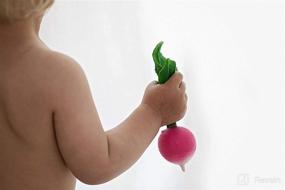 img 1 attached to 🌱 Oli & Carol Ramona The Radish: Chewable Vegetable-Shaped Teething Toy for Babies, Made from Natural Hevea Rubber