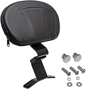 img 1 attached to 🏍️ HIYOYO Motorcycle Black Front Driver Rider Backrest Pad for Harley Touring – Fits 2009-2022 Models!