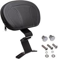 🏍️ hiyoyo motorcycle black front driver rider backrest pad for harley touring – fits 2009-2022 models! логотип