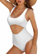 unibelle womens monokini one piece купальник бикини вырез купальник купальники логотип