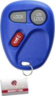 🔑 replacement keyless entry remote control key fob - 3 button for 15042968 (blue) logo